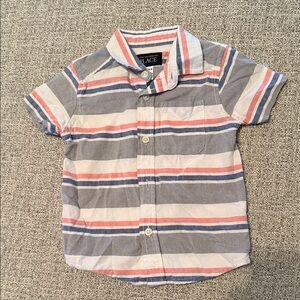 The Children's Place Blue and Pink Striped Button-Down Shirt
